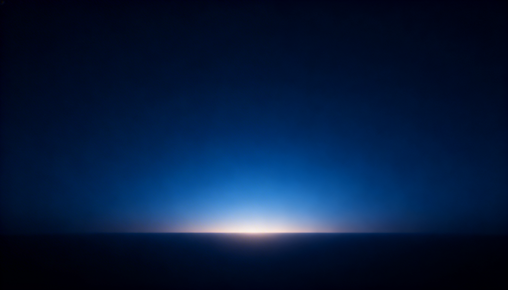Linea de horizonte abstracta sobre un degradado azul oscuro